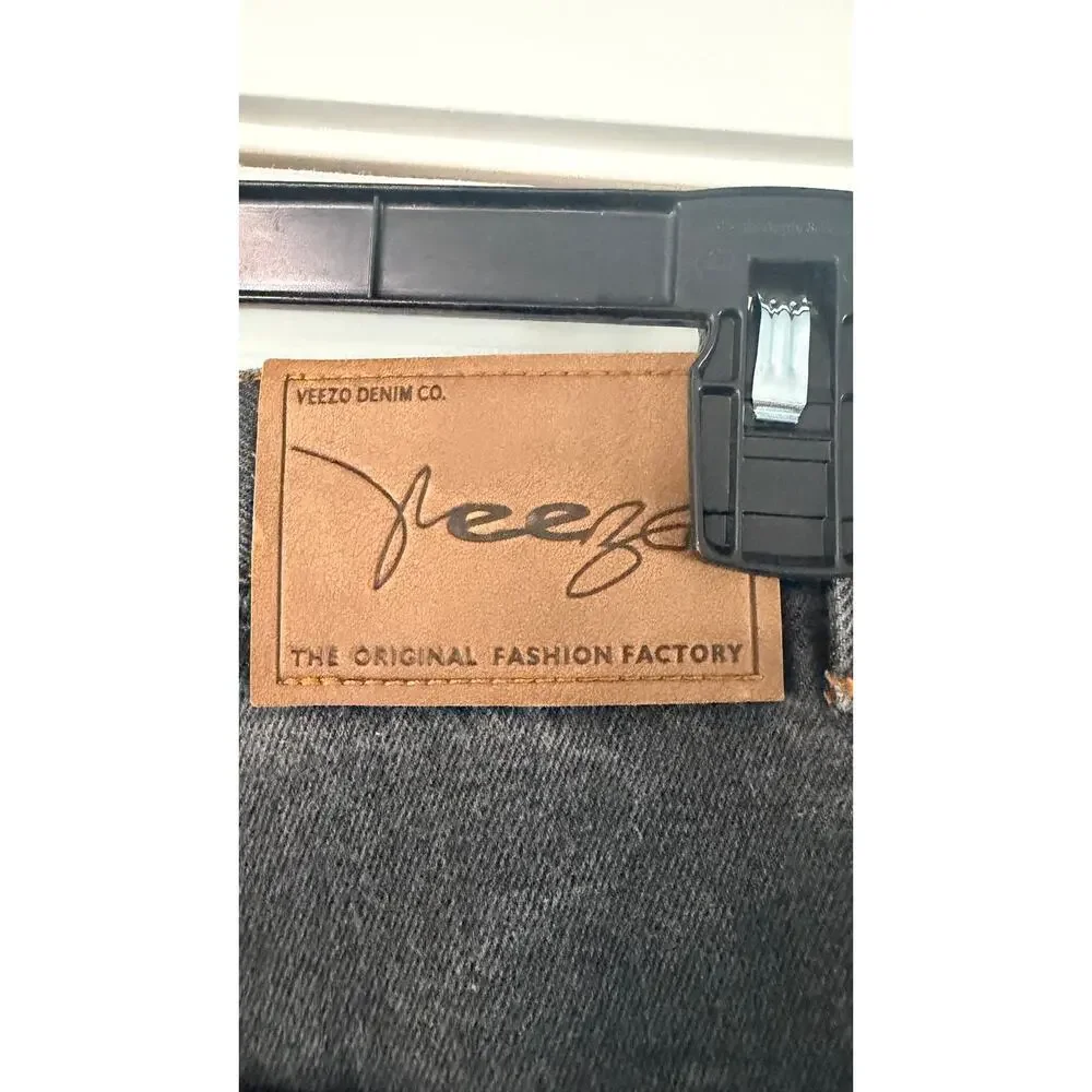 VTG Y2K Freeze Jeans 40x34 Black Contrast Stitch Wide Baggy Hip Hop Denim